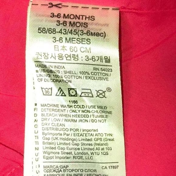 Baby Gap, Tunic Dress with Bloomers Set, Magenta Floral Print, Ruffled Sleeves - Picture 6 of 8